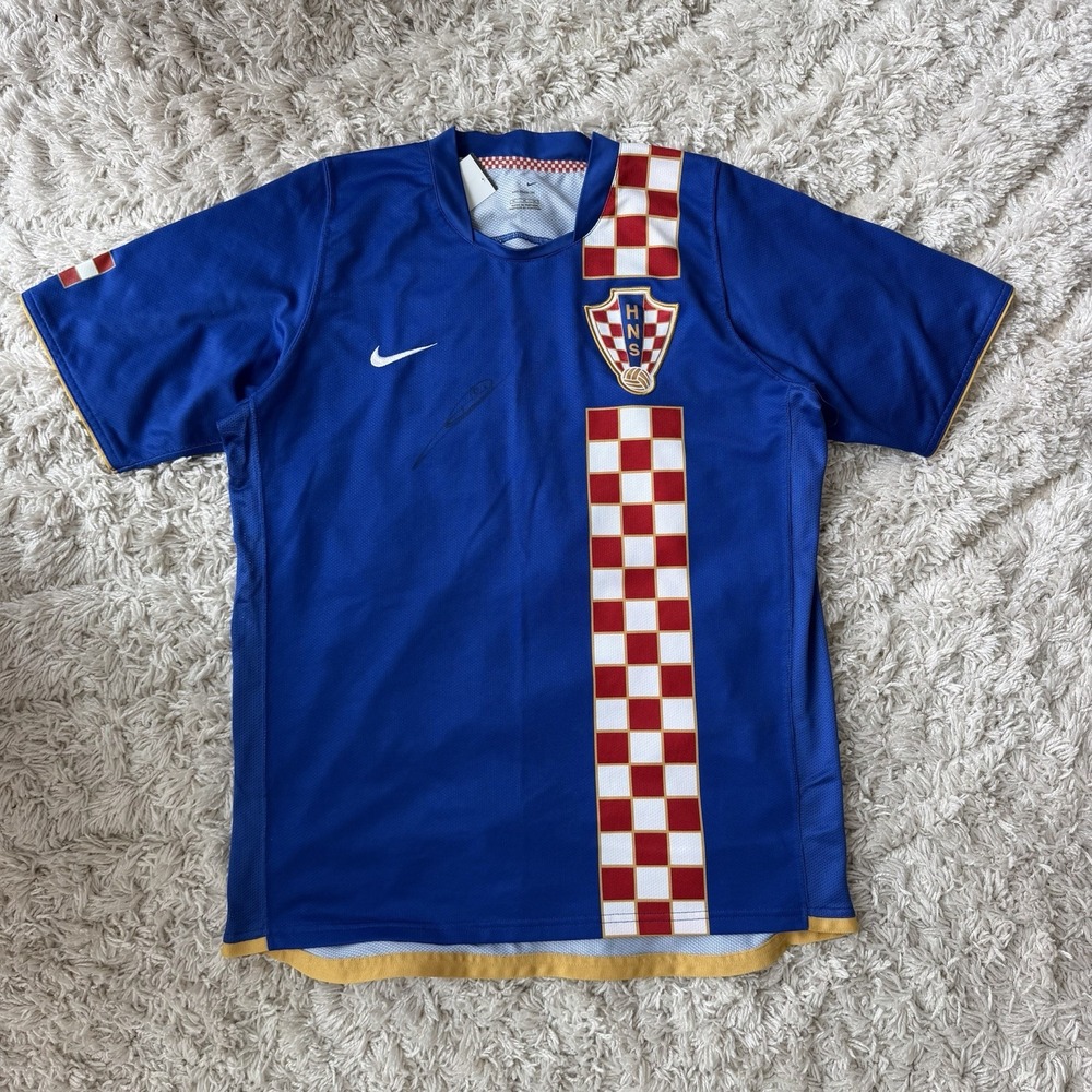 Nike Croatia 2006 Away Football Shirt Jersey Blue HNS Soccer Men's Size M